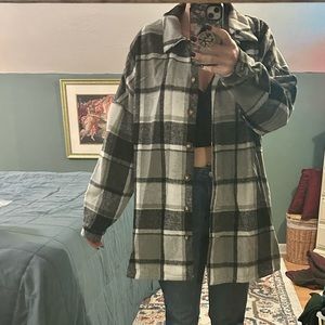 Flannel Button Down Jacket (XL)